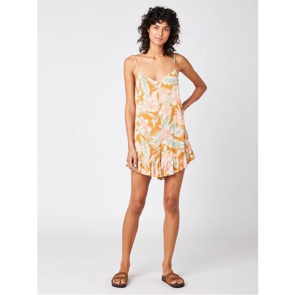 Rip Curl Always Summer Women's Romper Floral Tropical Size S Viscose Beach